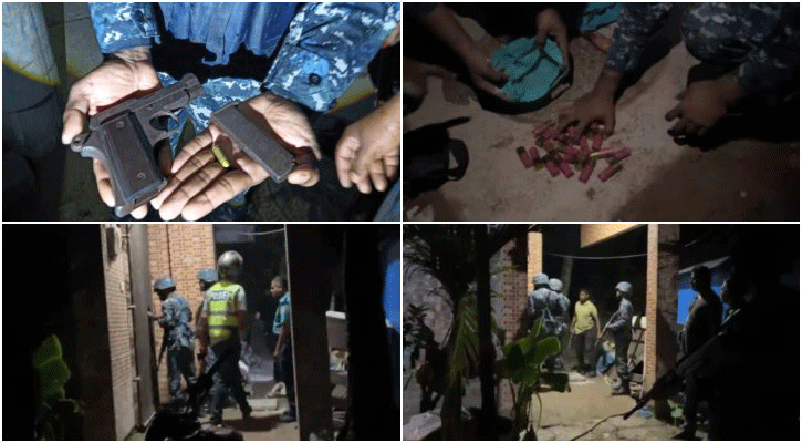 খুলনায় যৌথ বাহিনীর সঙ্গে সন্ত্রাসীদের সংঘর্ষ, অস্ত্র উদ্ধার, আটক ১১