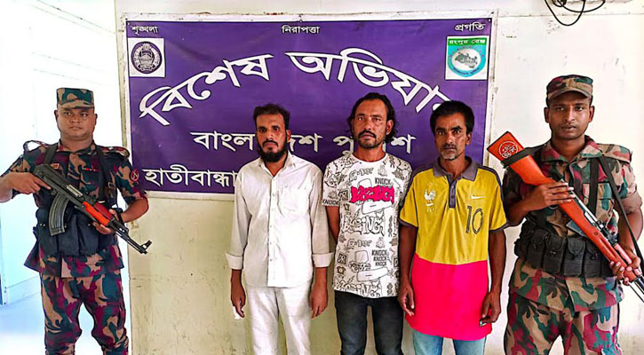 লালমনিরহাট সীমান্তে পুশইন ৩, শূন্যরেখায় ৯